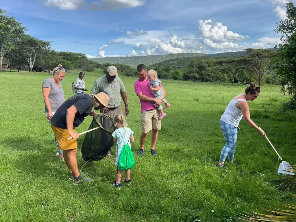 Engaging in nature activities during a safe African safari for kids of all ages and families.